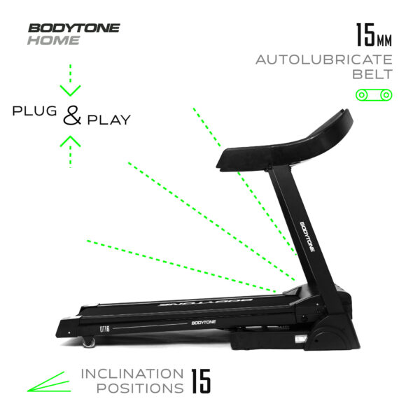 Tapis Roulant Motorizzato Elettrico Bodytone DT16
